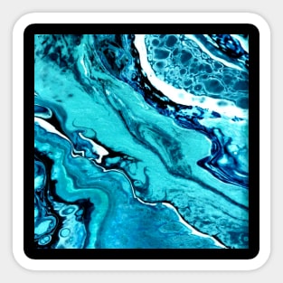 Turquoise Teal Blue - Art Sticker